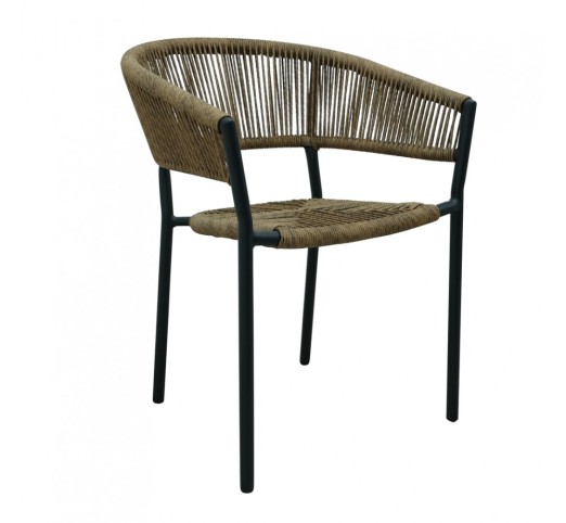 BREEZE ΚΑΡΕΚΛΑ ΜΑΥΡΟ ΚΑΡΥΔΙ 56x60xH78cm