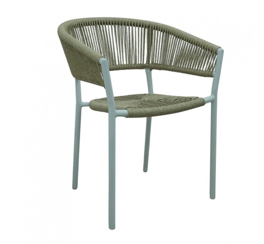 BREEZE CHAIR WHITE NATURAL 56x60xH78cm
