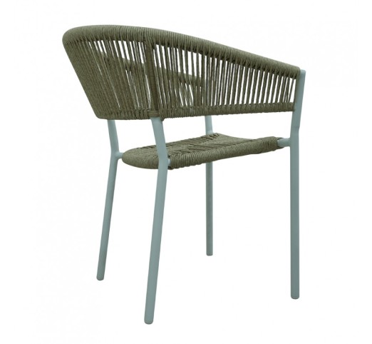 BREEZE CHAIR WHITE NATURAL 56x60xH78cm
