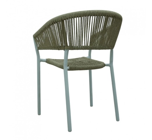 BREEZE CHAIR WHITE NATURAL 56x60xH78cm