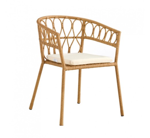 SURABAYA ARMCHAIR NATURAL WHITE 59x56xH77,5cm