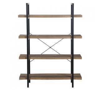 BRICK-URBAN ΒΙΒΛΙΟΘΗΚΗ ΚΑΡΥΔΙ ΜΑΥΡΟ 105x32xH140cm 2