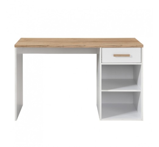 PRACTICO 120 DESK 1DRAWER CHIPBOARD WITH MELAMINE CARTA WHITE NATURAL 120x50xH76cm