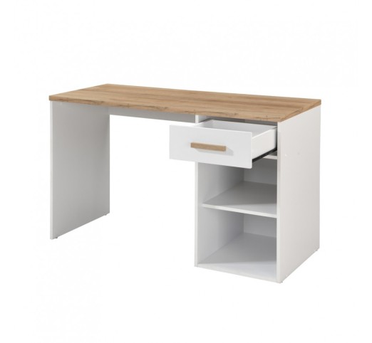 PRACTICO 120 DESK 1DRAWER CHIPBOARD WITH MELAMINE CARTA WHITE NATURAL 120x50xH76cm