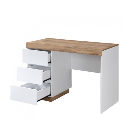CASA DESK 3DRAWERS WHITE NATURAL 110x50xH76cm