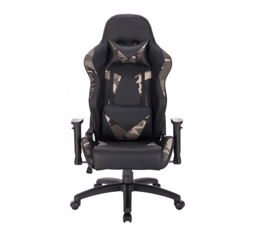 AVENGER ARMCHAIR DESK FABRIC KHAKI BLACK 69x70xH129,5cm