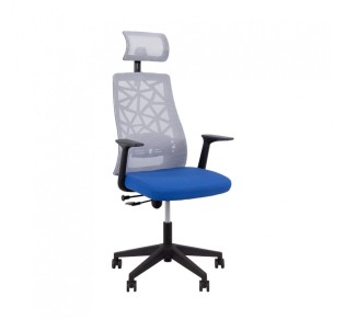 VITRIO ARMCHAIR DESK FABRIC GREY BLUE 63x59xH127cm