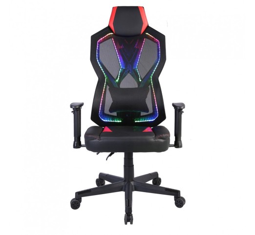STORM GAMING ARMCHAIR DESK FABRIC BLACK NYLON RED PP 50x73xH135cm