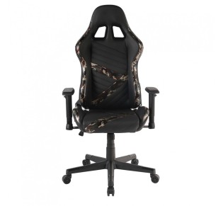 DYSKORD GAMING ARMCHAIR DESK FABRIC BLACK WITH PATTERN NYLON METAL 50x74xH137cm 2