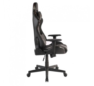 DYSKORD GAMING ARMCHAIR DESK FABRIC BLACK WITH PATTERN NYLON METAL 50x74xH137cm