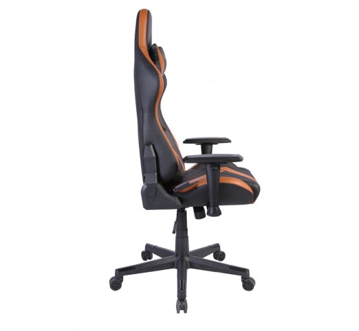 DYSKORD GAMING ARMCHAIR DESK FABRIC BLACK NYLON CAMEL METAL 50x74xH137cm