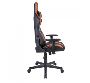 DYSKORD GAMING ARMCHAIR DESK FABRIC BLACK NYLON CAMEL METAL 50x74xH137cm