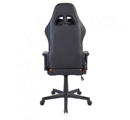 DYSKORD GAMING ARMCHAIR DESK FABRIC BLACK NYLON CAMEL METAL 50x74xH137cm