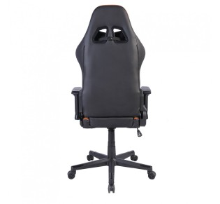 DYSKORD GAMING ARMCHAIR DESK FABRIC BLACK NYLON CAMEL METAL 50x74xH137cm