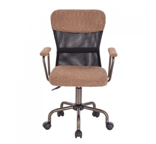 BELL CHAIR OFFICE BROWN LIGHT GUNMETAL 54x52xH92cm 2