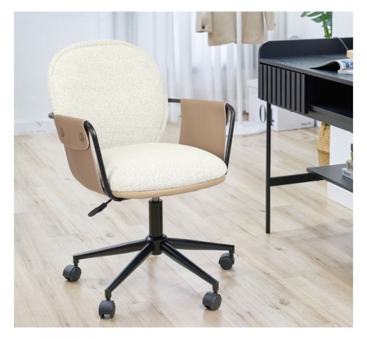POST ΚΑΡΕΚΛΑ ΓΡΑΦΕΙΟΥ BEIGE ΚΑΦΕ 55x59xH93cm
