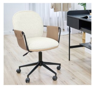 POST CHAIR OFFICE BEIGE BROWN 55x59xH93cm