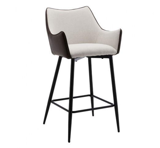 MALONE ΣΚΑΜΠΩ BAR ΓΚΡΙ ΑΝΟΙΧΤΟ ΚΑΦΕ ΣΚΟΥΡΟ 38x51xH96cm