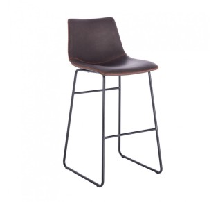 NUEVO XL STOOL BAR BROWN ANTIQUE WASHED BLACK 47x57xH100cm