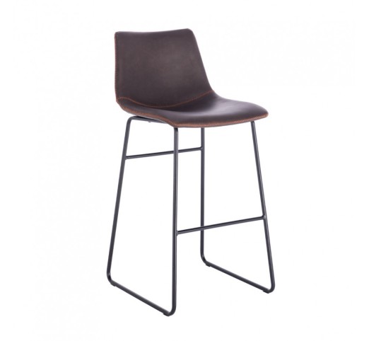 NUEVO XL STOOL BAR BROWN ANTIQUE WASHED BLACK 47x57xH100cm