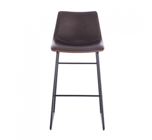 NUEVO XL ΣΚΑΜΠO BAR ΚΑΦΕ ANTIQUE WASHED ΜΑΥΡΟ 47x57xH100cm