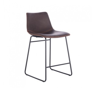 NUEVO STOOL BAR BROWN ANTIQUE WASHED BLACK 46x57,5xH89cm