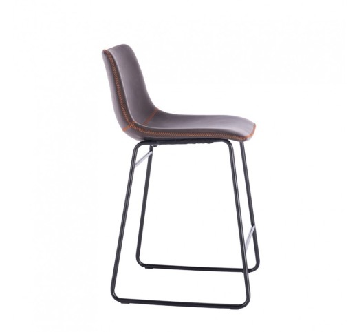 NUEVO STOOL BAR BROWN ANTIQUE WASHED BLACK 46x57,5xH89cm