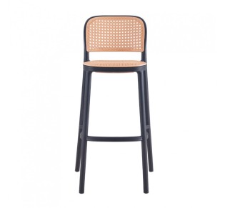 VIENNA STOOL BLACK NATURAL 52,5x51xH103cm 2