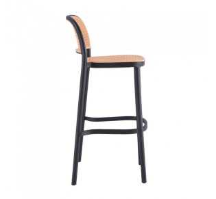 VIENNA STOOL BLACK NATURAL 52,5x51xH103cm