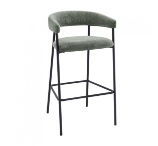 ECLIPSE STOOL BAR OLIVE GREEN SILVER 45x46xH92cm