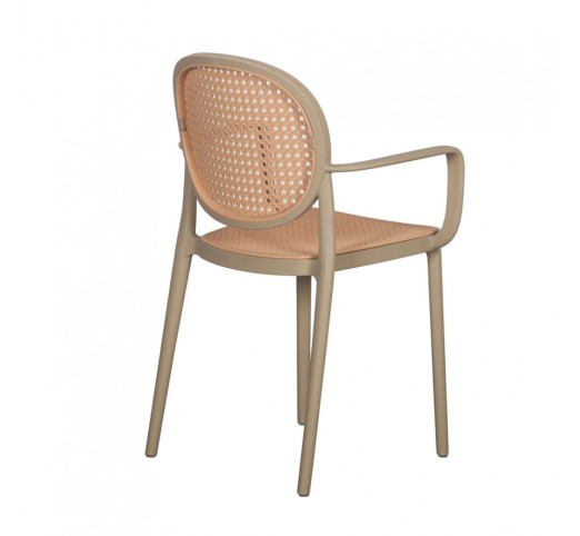 RATTI ARMCHAIR LATTE NATURAL 57x51xH84cm