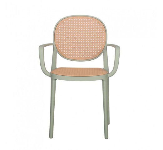 RATTI ARMCHAIR MINT NATURAL 57x51xH84cm