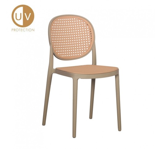 RATTI CHAIR LATTE NATURAL 41,5x52xH84cm
