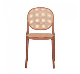 RATTI CHAIR TERRACOTTA NATURAL 41,6x53xH84cm