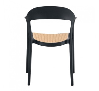 BISTROT ΠΟΛΥΘΡΟΝΑ ΜΑΥΡΟ ΦΥΣΙΚΟ 57x53xH81,5cm