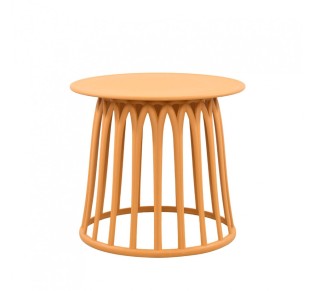 BASKET COFFEE TABLE ΜΟΥΣΤΑΡΔΙ 49,5x49,5xH44cm