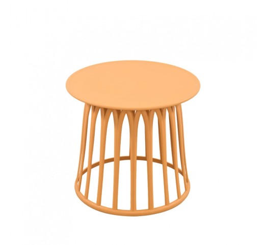 BASKET COFFEE TABLE ΜΟΥΣΤΑΡΔΙ 49,5x49,5xH44cm