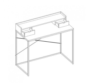 NAK DESK 2DRAWERS SONOMA WITH PATTERN 100x50xH88,5cm