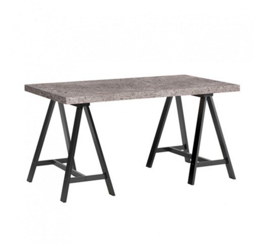 CAVALLETTO DESK CEMENT BLACK 140x75xH74cm