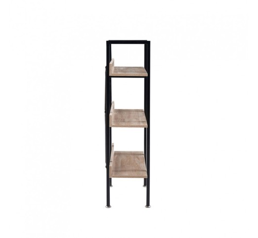 HORIZON BOOKCASE 3SHELVES CHIPBOARD WITH MELAMINE SONOMA BLACK 120x28xH106cm