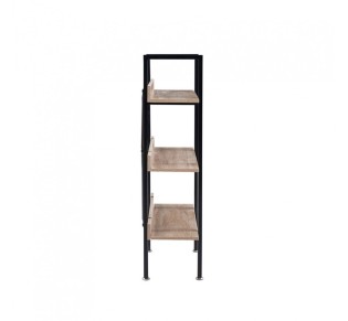 HORIZON BOOKCASE 3SHELVES CHIPBOARD WITH MELAMINE SONOMA BLACK 120x28xH106cm