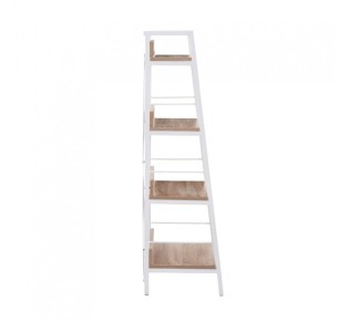 ONE STEP UP BOOKCASE 4SHELVES CHIPBOARD WITH MELAMINE SONOMA WHITE 60x35xH117cm