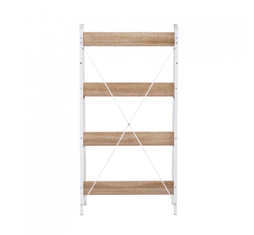 ONE STEP UP BOOKCASE 4SHELVES CHIPBOARD WITH MELAMINE SONOMA WHITE 60x35xH117cm