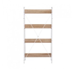 ONE STEP UP BOOKCASE 4SHELVES CHIPBOARD WITH MELAMINE SONOMA WHITE 60x35xH117cm