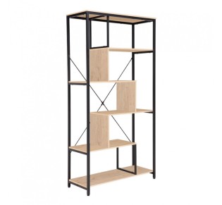 QUICK BOOKCASE MELAMINE NATURAL BLACK E1 PRC