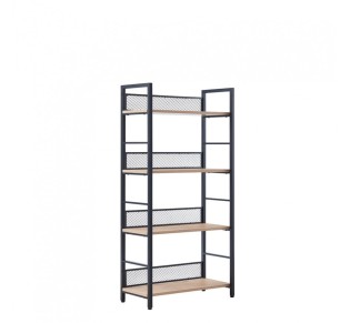 NEST ΒΙΒΛΙΟΘΗΚΗ ΦΥΣΙΚΟ ΜΑΥΡΟ 60x28xH121cm