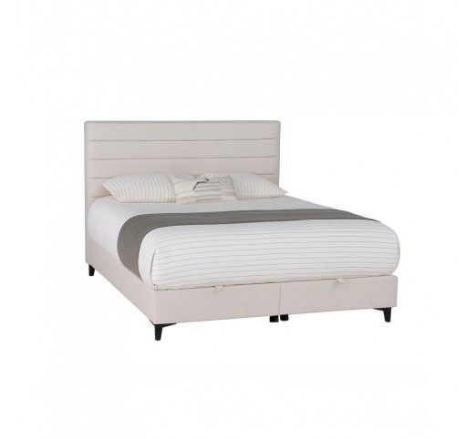 UTOPIA ΚΡΕΒΑΤΙ ΜΕ ΑΠΟΘΗΚ. ΧΩΡΟ ΚΑΙ ΣΤΡΩΜΑ WHITE SMOOTH 06-900 207x160xH115cm