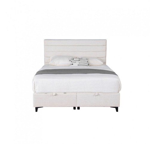 UTOPIA ΚΡΕΒΑΤΙ ΜΕ ΑΠΟΘΗΚ. ΧΩΡΟ ΚΑΙ ΣΤΡΩΜΑ WHITE SMOOTH 06-900 207x160xH115cm
