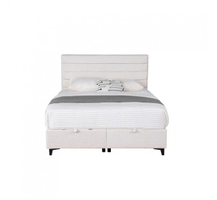 UTOPIA ΚΡΕΒΑΤΙ ΜΕ ΑΠΟΘΗΚ. ΧΩΡΟ ΚΑΙ ΣΤΡΩΜΑ WHITE SMOOTH 06-900 207x160xH115cm