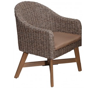 Garment armchair wood-wicker